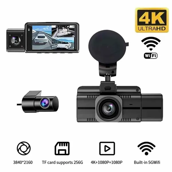 Black_3_Dash_Cam_4K_Front_1080_Rear_&_1080_Cabin_Dash_Cam_Wifi_Gps_Front_Cabin_Recorder_Cars_Infrared_Night_Ips_Screen_Loop_Recording_Wdr_Parking