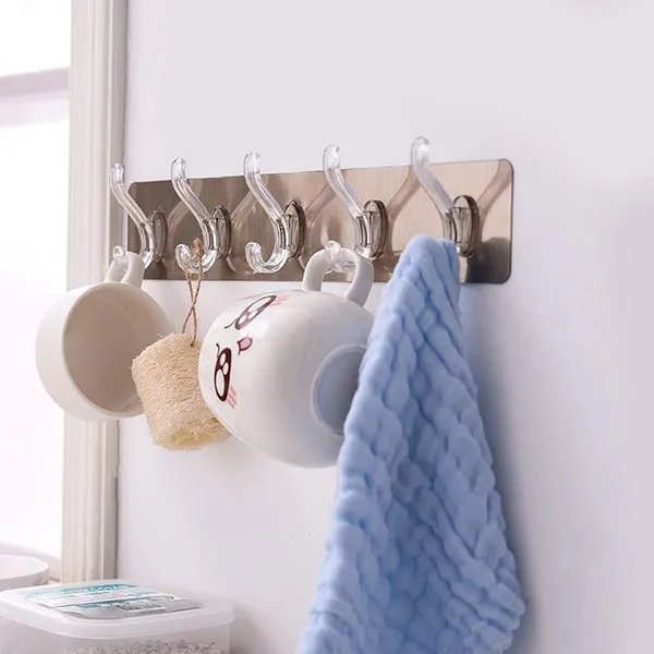 Golden_Magic_Sticker_Series_Chrome_Plated_Metal_Self_Adhesive_Used_For_Bathroom_&_Kitchen_Item_Hanger_Hook_Rail_(Towel_Hanger)