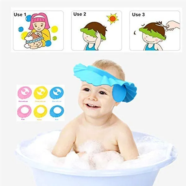 Multicolor_Adjustable_Baby_Shower_Cap_(Prevents_Soap_And_Water_From_Entering_Your_Babies_Eyes,_While_You_Shampoo_Their_Hair)