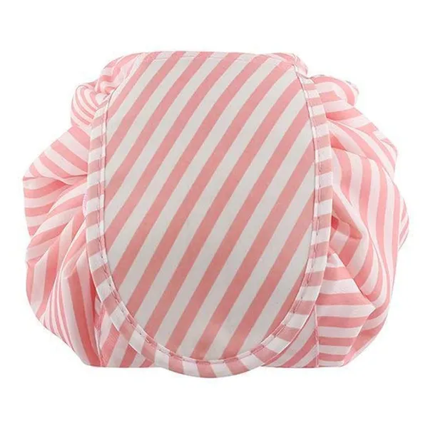 Light_Pink_Women's_Convenient_And_Waterproof_Multifunction_Portable_Lazy_Travel_Cosmetic_Storage_Makeup_Organizer_Toiletry_Bag_With_Drawstrings