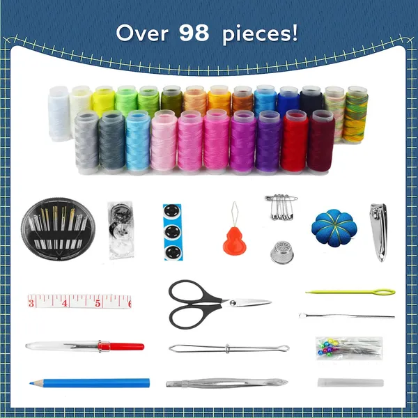 Maharsh_98_Sewing_Kit,_Portable_Sewing_kit_Box_Sewing_Supplies_Accessories_with_Thread_Spools,_Scissors,_Thread_Needles,Tape_Measure_for_DIY