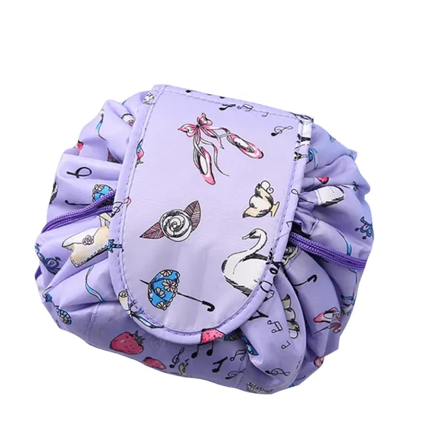 Purple_Women's_Convenient_And_Waterproof_Multifunction_Portable_Lazy_Travel_Cosmetic_Storage_Makeup_Organizer_Toiletry_Bag_With_Drawstrings
