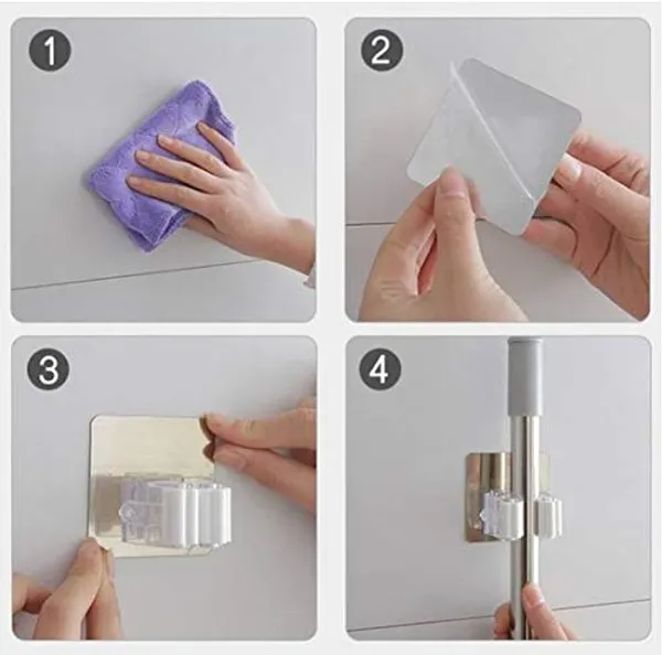 Silver_Pack_Of_2_Wall_Mounted_Mop_&_Broom_Hanger_Single_&_Double_Holder_Organiser,_For_Kitchen,_Bathroom_Garage_And_Garden