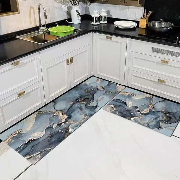 Sky_Blue_Modern_Kitchen_Floor_Mat_With_Water_And_Oil_Absorption,_Anti_Slip_Crystal_Velvet_Long_Strip_Foot_Mat