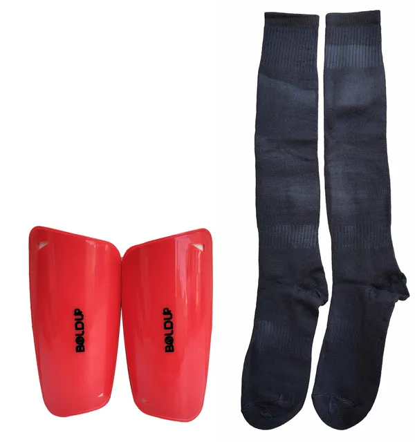 Red_Plastic_&_Foam_Premium_&_Elegant_Football_Shinguard_With_Socks_For_Sports_(Pack_Of_2)