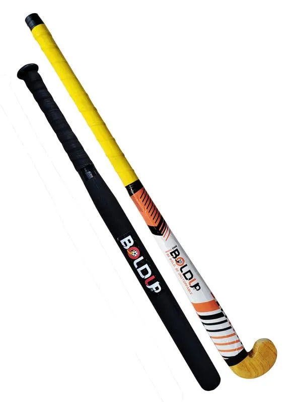 Heavy_Duty_Solid_Wooden_Hockey_Stick_36_Weighted_Practice_Self_Defense_Bat_L_36_Inch_Combo_Of_2_Bassbat_Black_Hockey