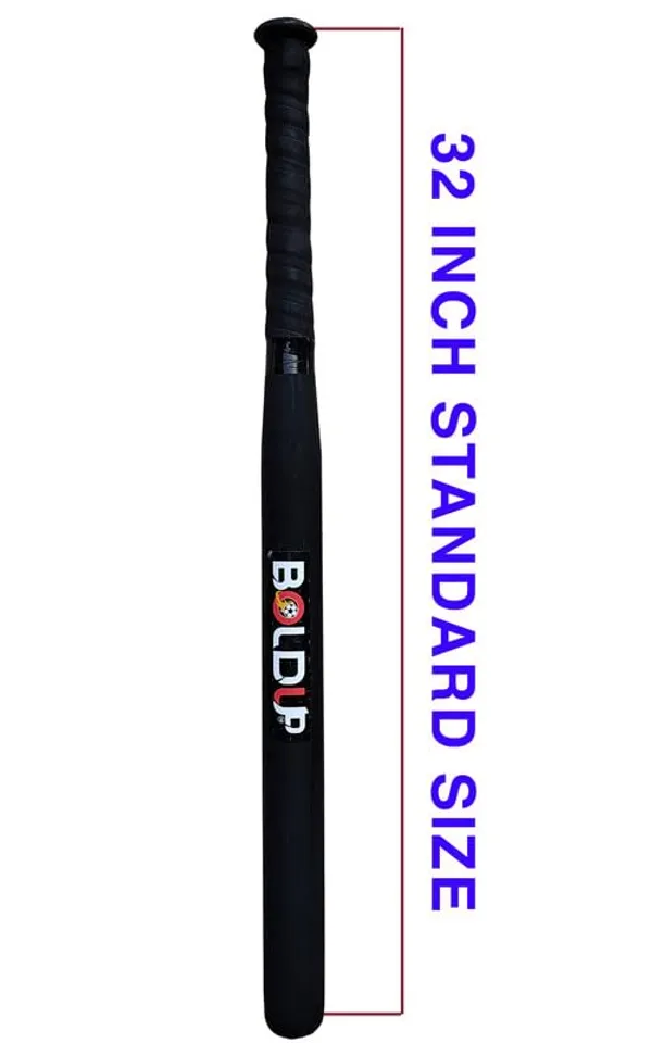Heavy_Duty_Solid_Wooden_Hockey_Stick_36_Weighted_Practice_Self_Defense_Bat_L_36_Inch_Combo_Of_2_Bassbat_Black_Hockey
