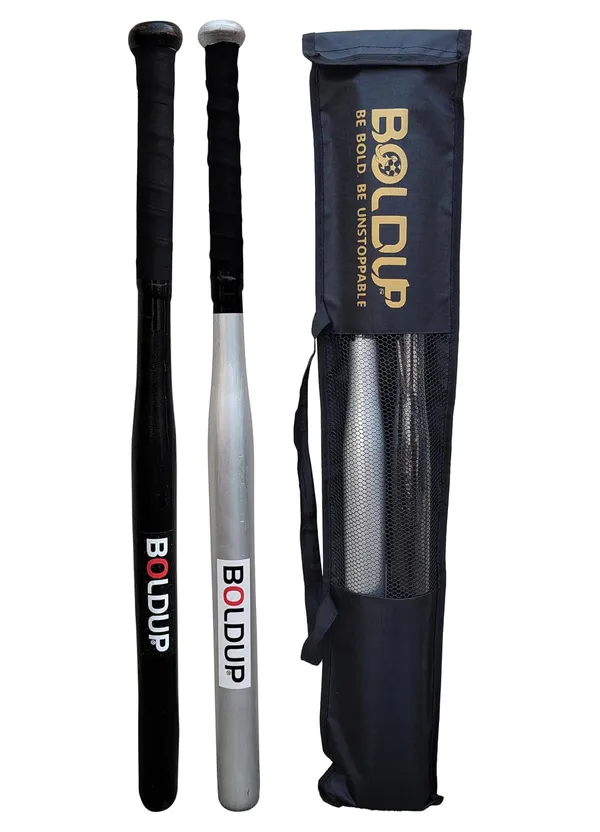 Wooden_Baseball_Bat_32_Inch_Heavy_Duty_Solid_Wood_Bat_With_Anti_Slip_Grip_Combo_Of_2_Basebat_Silver_Black_With_Cover