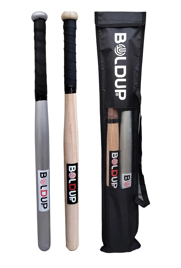 Hardwood_Baseball_Bat_With_Anti_Slip_Grip_Balanced_Round_Handle_And_Durable_Design_Combo_Of_Silver_Wooden_With_Cover