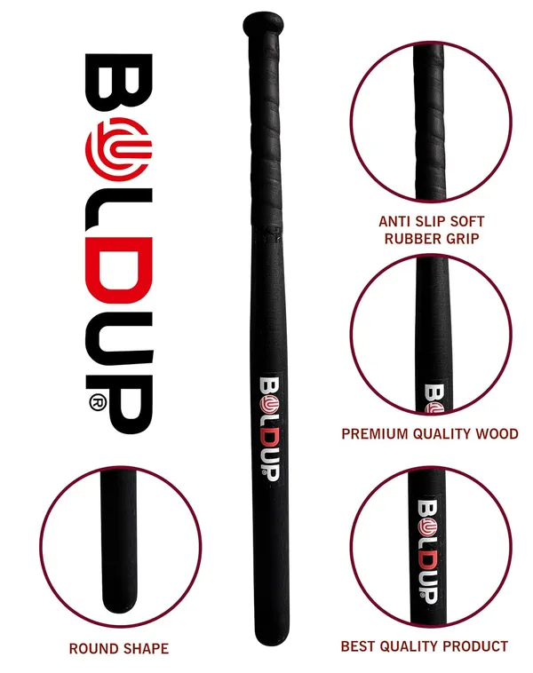 Heavy_Duty_Wooden_Baseball_Bat_32_Solid_Hardwood_Self_Defense_Stick_Combo_Of_Black_Silver_With_Cover