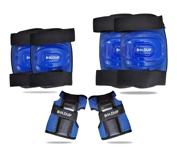 Safety_Gear_Set_Cycling_Skating_Skateboard_Adjustable_Kids_Knee_Pads_Elbow_Pads_Wrist_Guards_Kneeguard_Blue