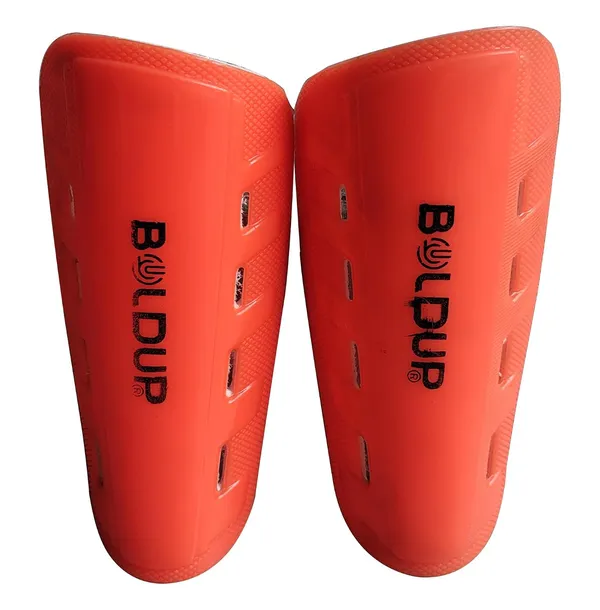 Football_Shin_Guards_Youth_Soccer_Shin_Pads_With_Breathable_Sleeve_And_Secure_Strap_Ideal_For_Training_Orange_8hole_New