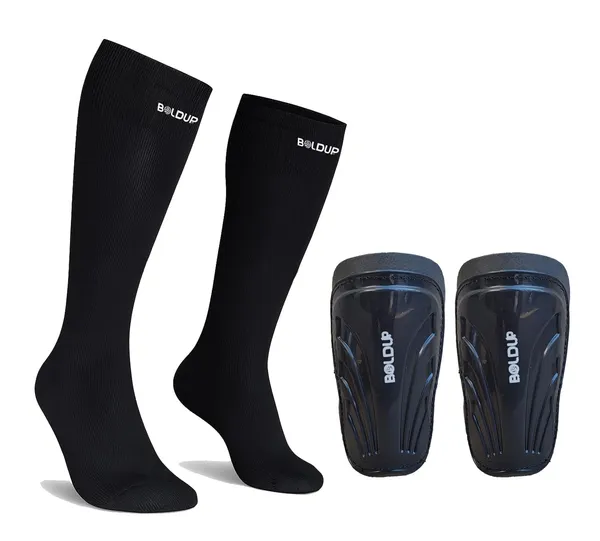 Football_Shin_Guard_With_Stocking_Socks_Combo_Lightweight_Plastic_Leg_Guards_With_Eva_Foam_Padding_For_Kids_Girl_Boys_Black_Dadu_Socks