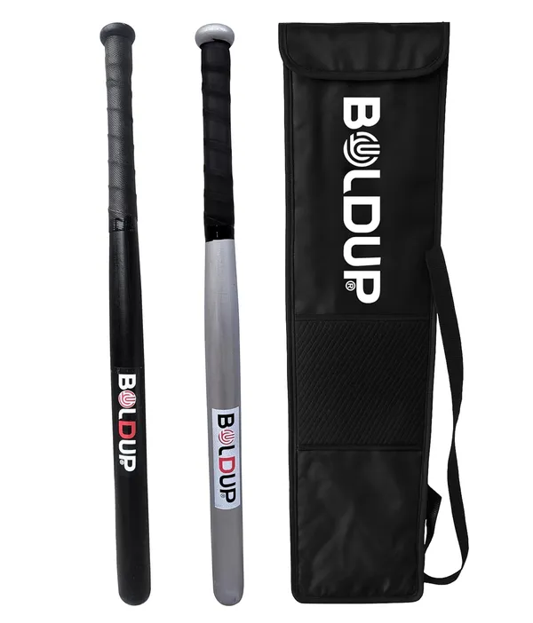 Heavy_Duty_Wooden_Baseball_Bat_32_Solid_Hardwood_Self_Defense_Stick_Combo_Of_Silver_Black_Basebal_Bat_Cover