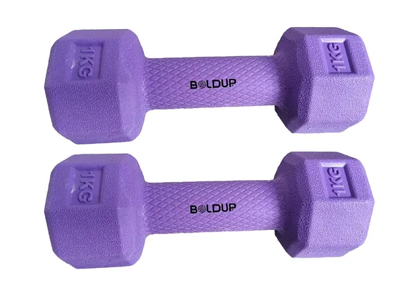 Dumbbells_For_Home_Gym_Equipment_Fitness_Barbell_Gym_And_Exercise_Equipment_Weights_For_Men_And_Women_1_Kg_X_2_Pc_Black_Hex_Fix_Purple_Hex_Dumbbell_Pack_Of_2_Pc
