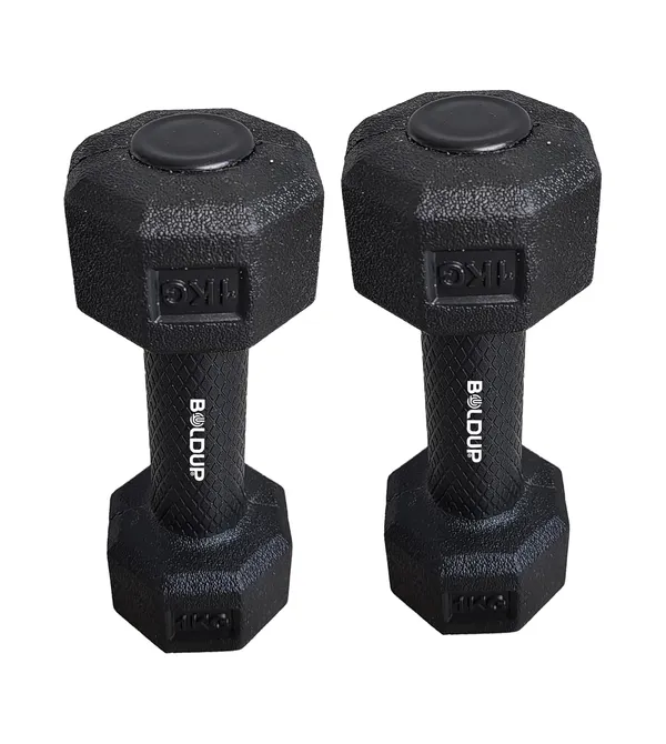 Dumbbells_For_Home_Gym_Equipment_Fitness_Barbell_Gym_And_Exercise_Equipment_Weights_For_Men_And_Women_1_Kg_X_2_Pc_Black_Hex_Fix_Black_Hex_Dumbbell_Pack_Of_2_Pc