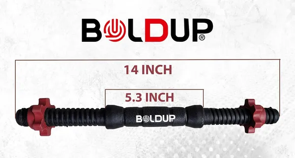 Adjustable_Dumbbell_Bar_With_Spin_Lock_Collars_Black_Handle_Grips_Red_Star_Lock_Nuts_2_Pc_14_Inches
