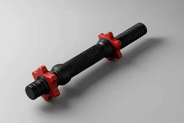 Adjustable_Dumbbell_Bar_With_Spin_Lock_Collars_Black_Handle_Grips_Red_Star_Lock_Nuts_2_Pc_14_Inches
