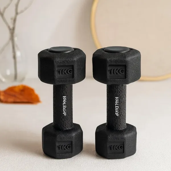 Hexagonal_Neoprene_Coated_Dumbbells_1_Kg_Each_Black_Non_Slip_Grip_Steel_Core_2_Piece_Set_For_Strength_Training_And_Toning_Black_Dumbble