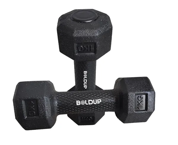 Hexagonal_Neoprene_Coated_Dumbbells_1_Kg_Each_Black_Non_Slip_Grip_Steel_Core_2_Piece_Set_For_Strength_Training_And_Toning_Black_Dumbble