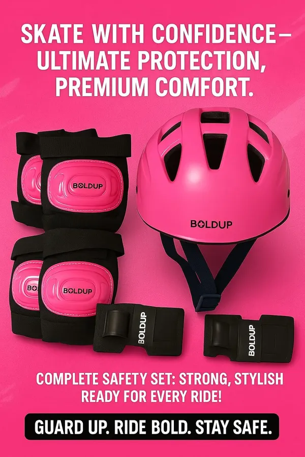 Safety_Gear_Set_With_Helmet_For_Cycling_Skating_Skateboard_Adjustable_Kids_Helmet_With_Knee_Pads_Elbow_Pads_Wrist_Guards_Protection_Kit_Pink_Skating_Kit