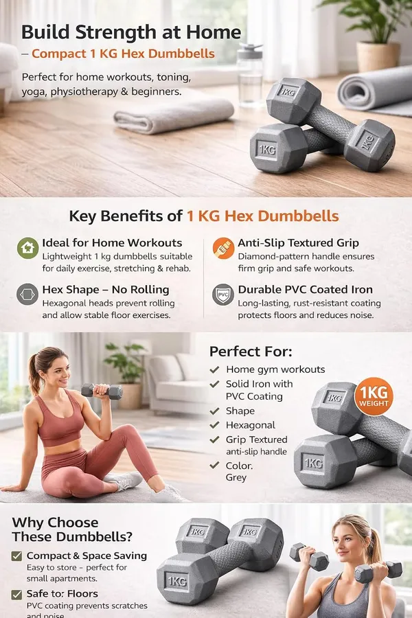 Hexagonal_Neoprene_Dumbbells_1kg_Weight_Anti_Slip_Textured_Grip_Home_Gym_Exercise_Equipment_Set_Of_2_Matte_Silver
