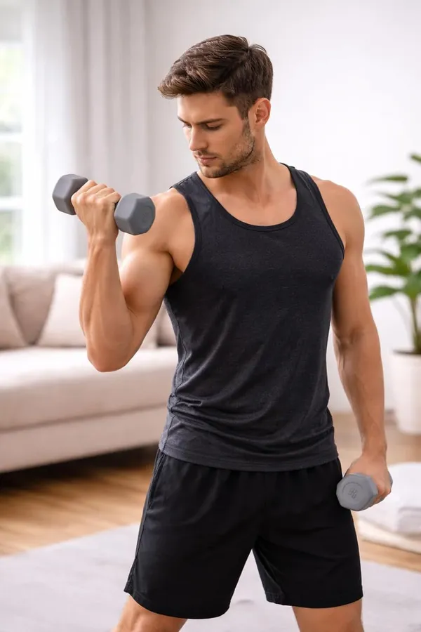 Hexagonal_Neoprene_Dumbbells_1kg_Weight_Anti_Slip_Textured_Grip_Home_Gym_Exercise_Equipment_Set_Of_2_Matte_Silver