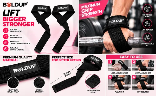 BOLDUP_Weight_Lifting_Wrist_Straps_for_Gym_Workout_|_Heavy_Duty_Cotton_Wrist_Support_Straps_for_Weight_Training,_Deadlift,_Pull_Ups_&_Strength_Training_(WEIGHT_LIFTING_Strap)_