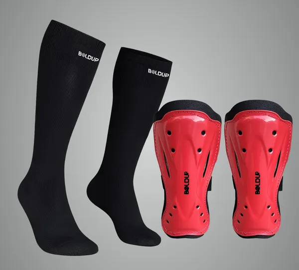 Red_Plastic_&_Foam_Premium_&_Elegant_Football_Shinguard_With_Socks_For_Sports_(Pack_Of_2)