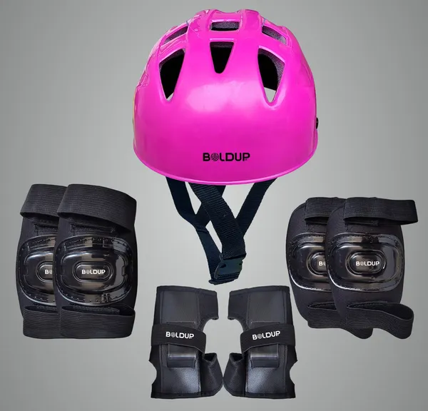 Pink_Pvc_Plastic_Premium_&_Elegant_Skating_Protective_Kit_With_Helmat_For_Boys_&_Girls