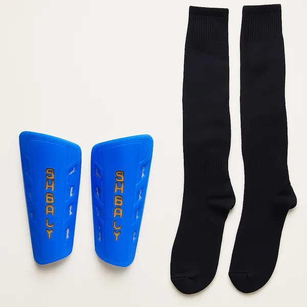 Blue_Plastic_&_Foam_Premium_&_Elegant_Football_Shinguard_With_Socks_For_Sports_(Pack_Of_2)
