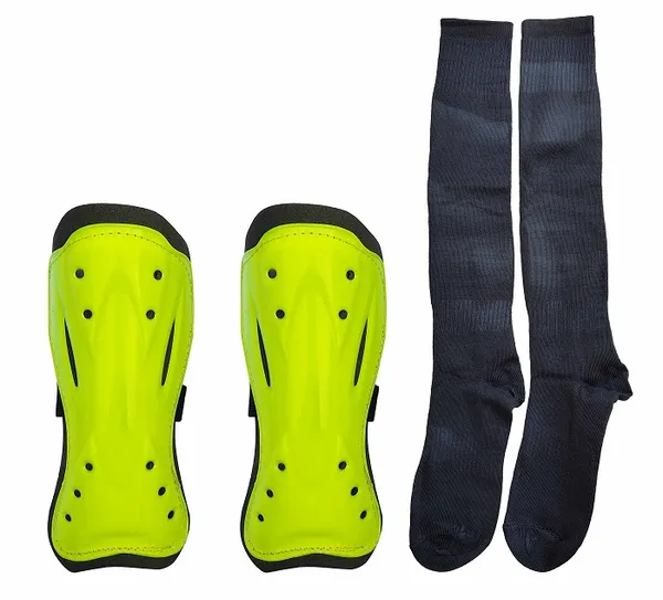 Green_Plastic_&_Foam_Premium_&_Elegant_Football_Shinguard_With_Socks_For_Sports_(Pack_Of_2)