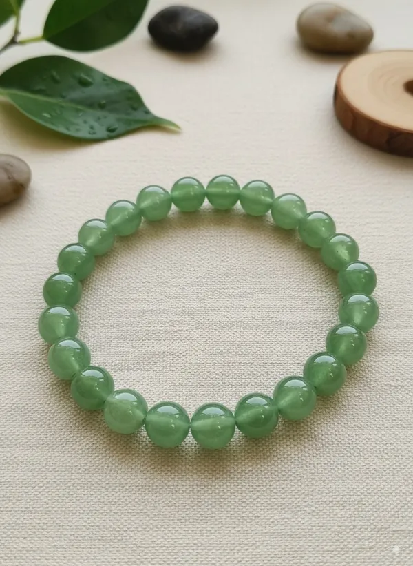 Green_Aventurine_crystal_bracelet_8mm
-Original_Natural_Earth