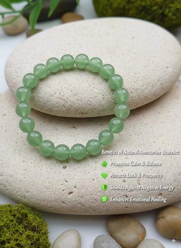 Green_Aventurine_crystal_bracelet_8mm
-Original_Natural_Earth