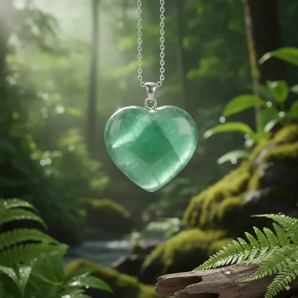 Pendant_Green_Aventurine_Heart_shape
-Original_Natural_Earth