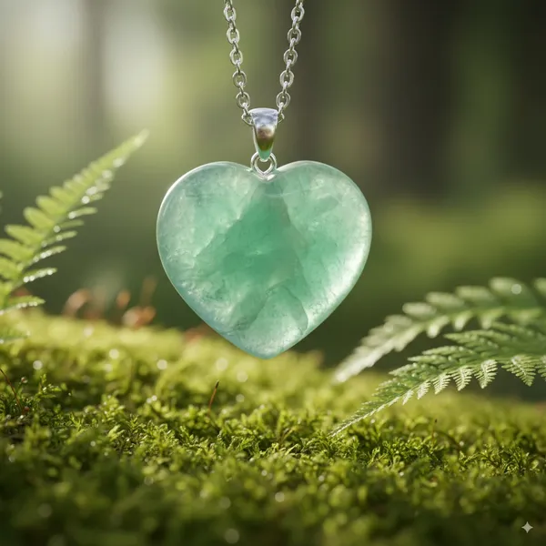 Pendant_Green_Aventurine_Heart_shape
-Original_Natural_Earth