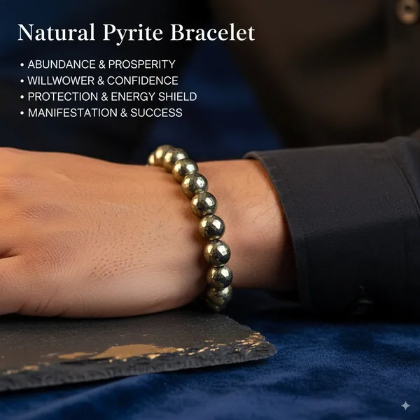 Pyrite_Crystal_bracelet_8mm
-Original_Natural_Earth