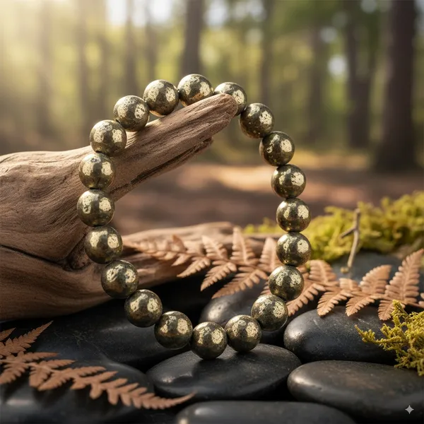 Pyrite_Crystal_bracelet_8mm
-Original_Natural_Earth