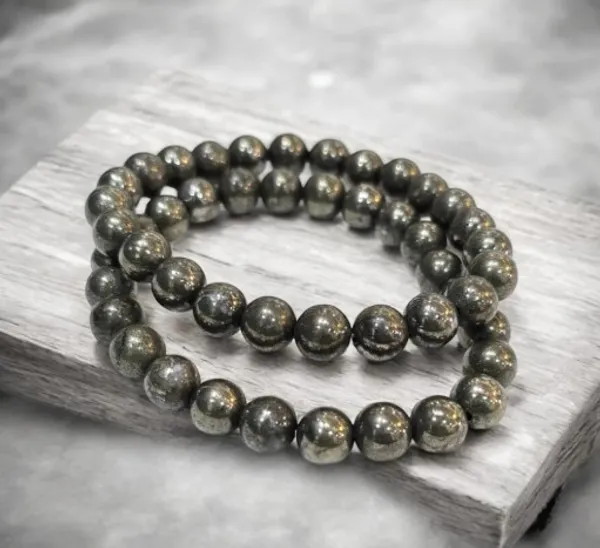 Pyrite_Crystal_bracelet_8mm
-Original_Natural_Earth