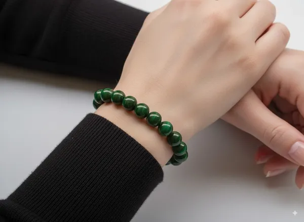Malachite_Crystal_bracelet_8mm
-Original_Natural_Earth