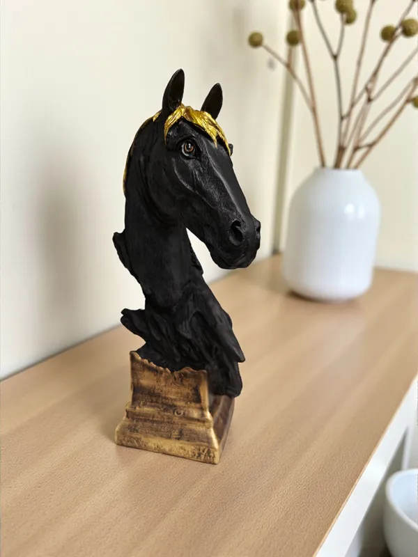 Black_Fiber_Poly_Resin_Premium_Horse_Statue