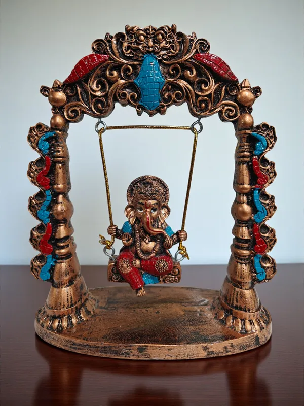 Multicolor_Fiber_Poly_Resin_Premium_Ganesh_Idol
