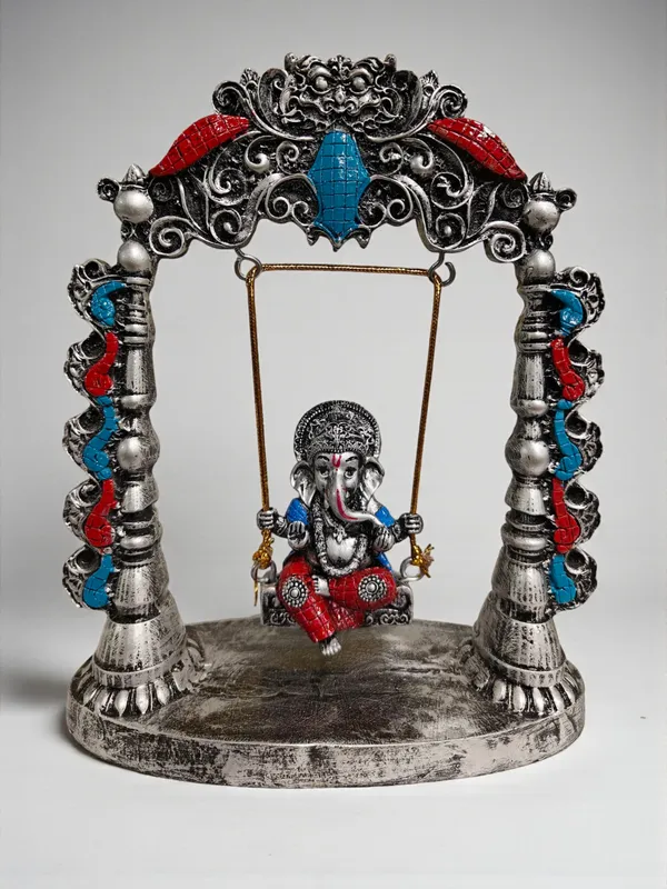 Multicolor_Fiber_Poly_Resin_Premium_Ganesh_Idol