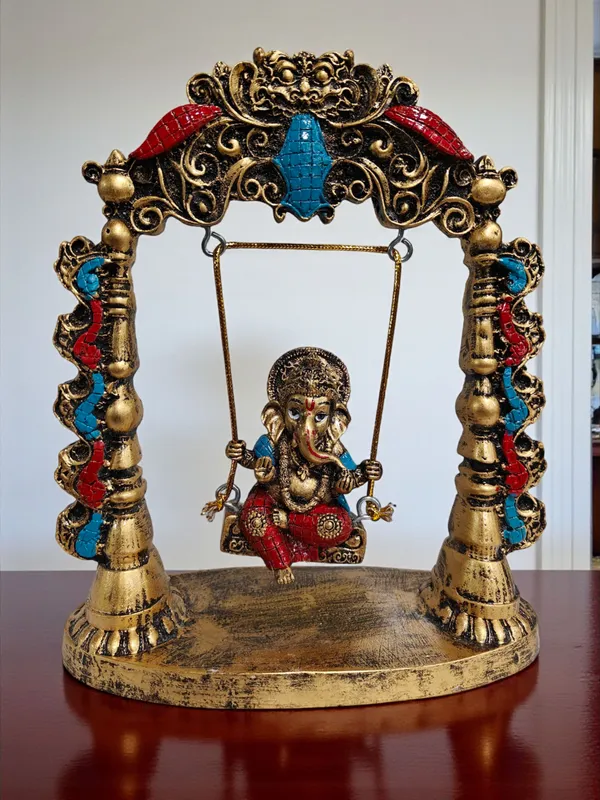Multicolor_Fiber_Poly_Resin_Premium_Ganesh_Idol