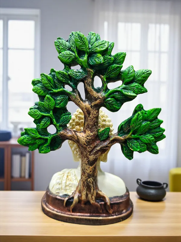 White_Fiber_Poly_Resin_Premium_Buddha_Idol