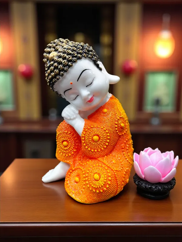 Orange_Fiber_Poly_Resin_Premium_Monk_Idol