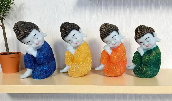 Orange_Fiber_Poly_Resin_Premium_Monk_Idol