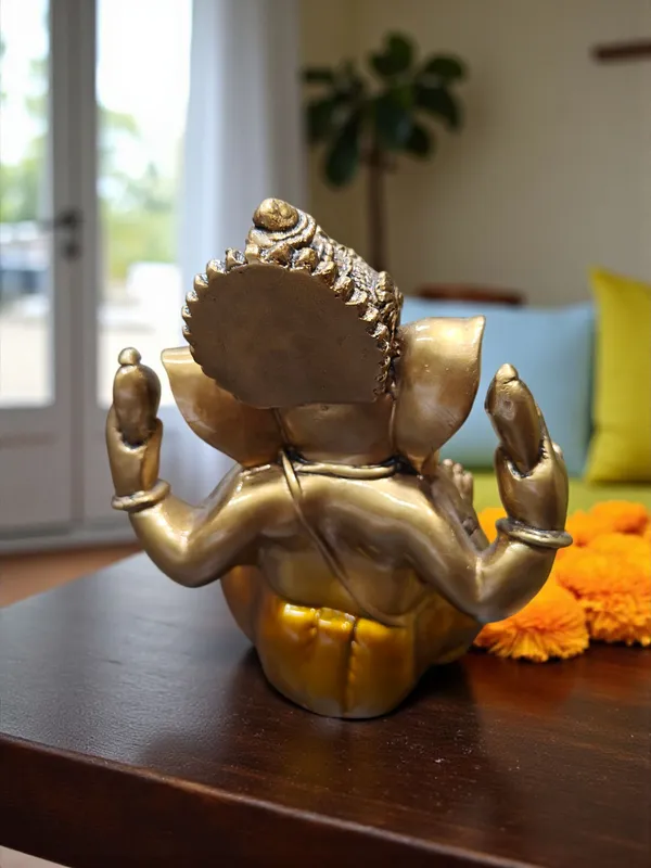 Gold_Fiber_Poly_Resin_Premium_Ganesha_Idol