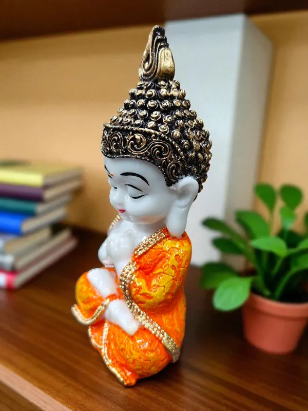 Orange_Fiber_Poly_Resin_Premium_Monk_Idol