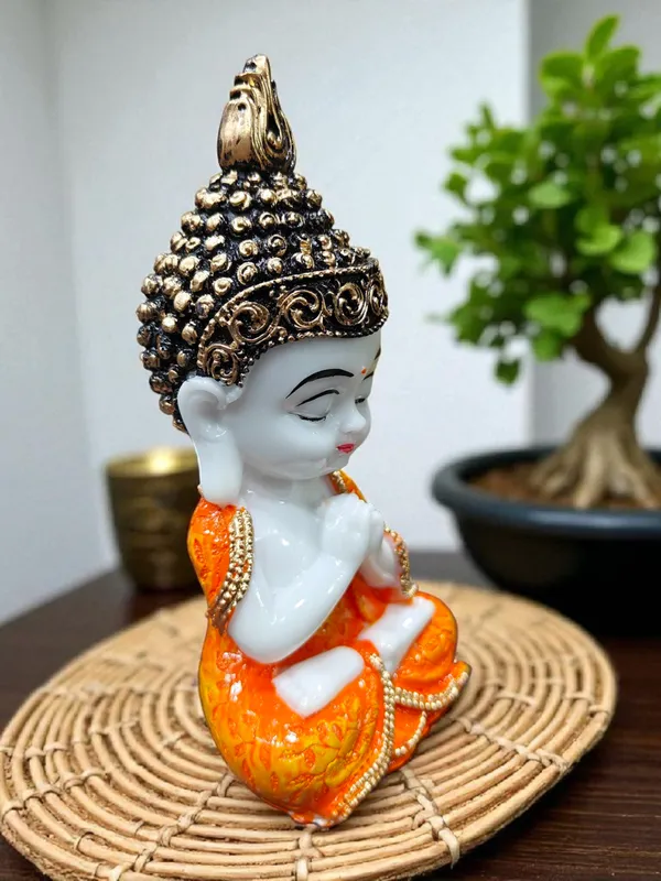Orange_Fiber_Poly_Resin_Premium_Monk_Idol